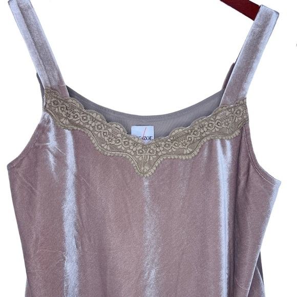 NIC + ZOE NWT Velvet Lace Cami Top Size Medium in Cafe Au Lait - Picture 5 of 16